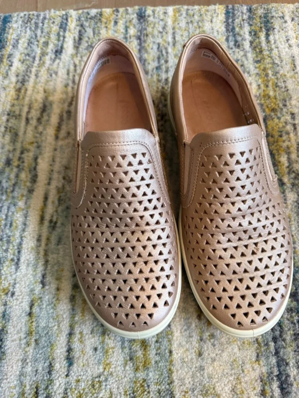 ECCO Espadrille Slip-ons Metallic Tan Size 9